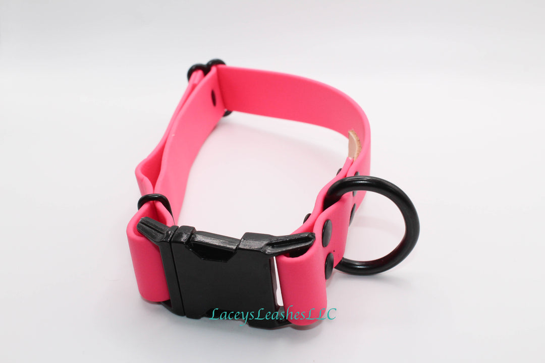 Pre Made Large Neon Pink Dog Collar