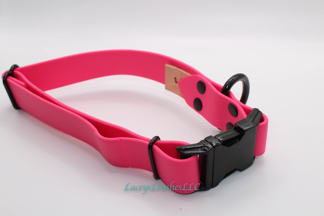 Pre Made Large Neon Pink Dog Collar