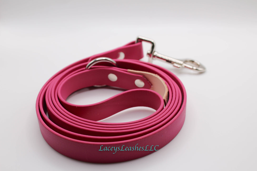 6 foot Magenta Pink leash- 3/4 inch width