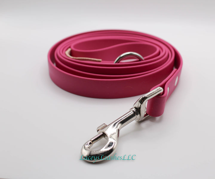 6 foot Magenta Pink leash- 3/4 inch width