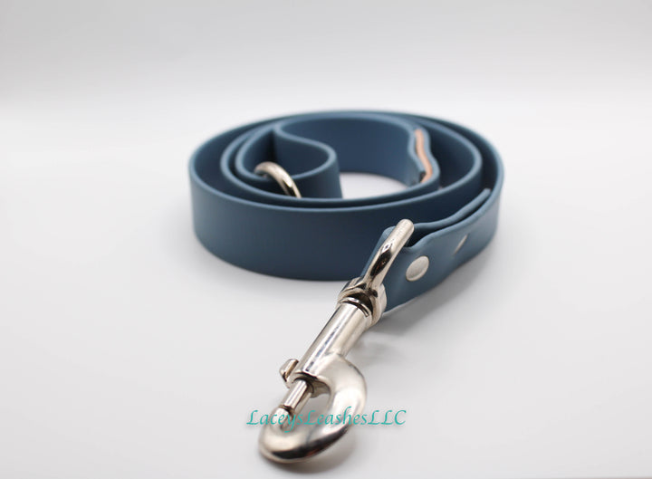 6 foot Petrol Blue leash- 3/4 inch width