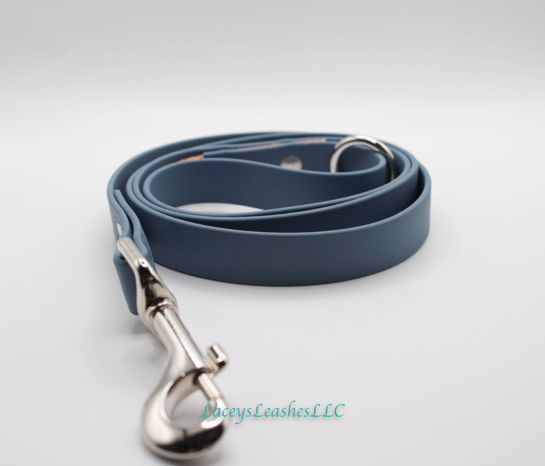 6 foot Petrol Blue leash- 3/4 inch width