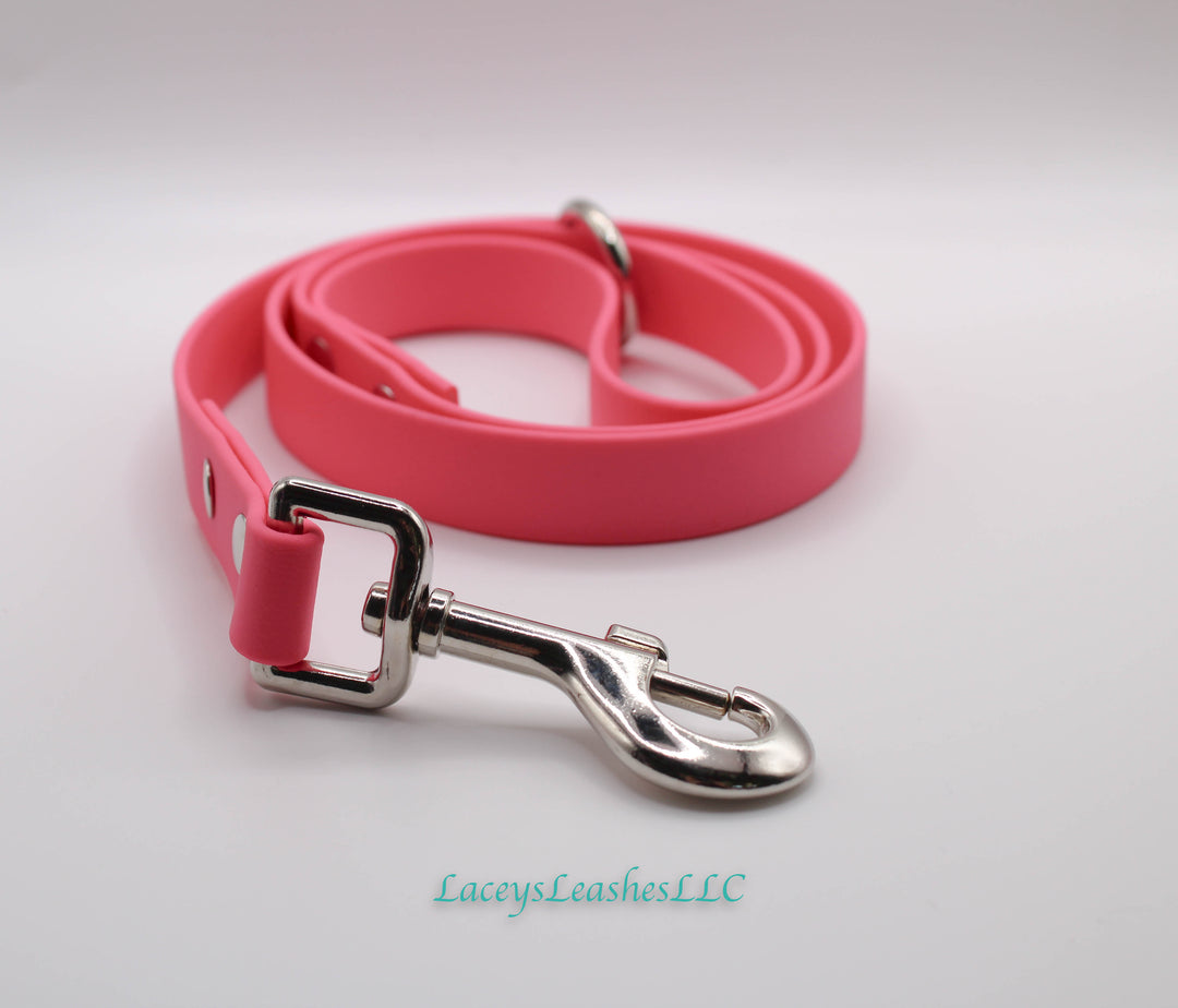 3 foot Pink Leash- 3/4 inch width