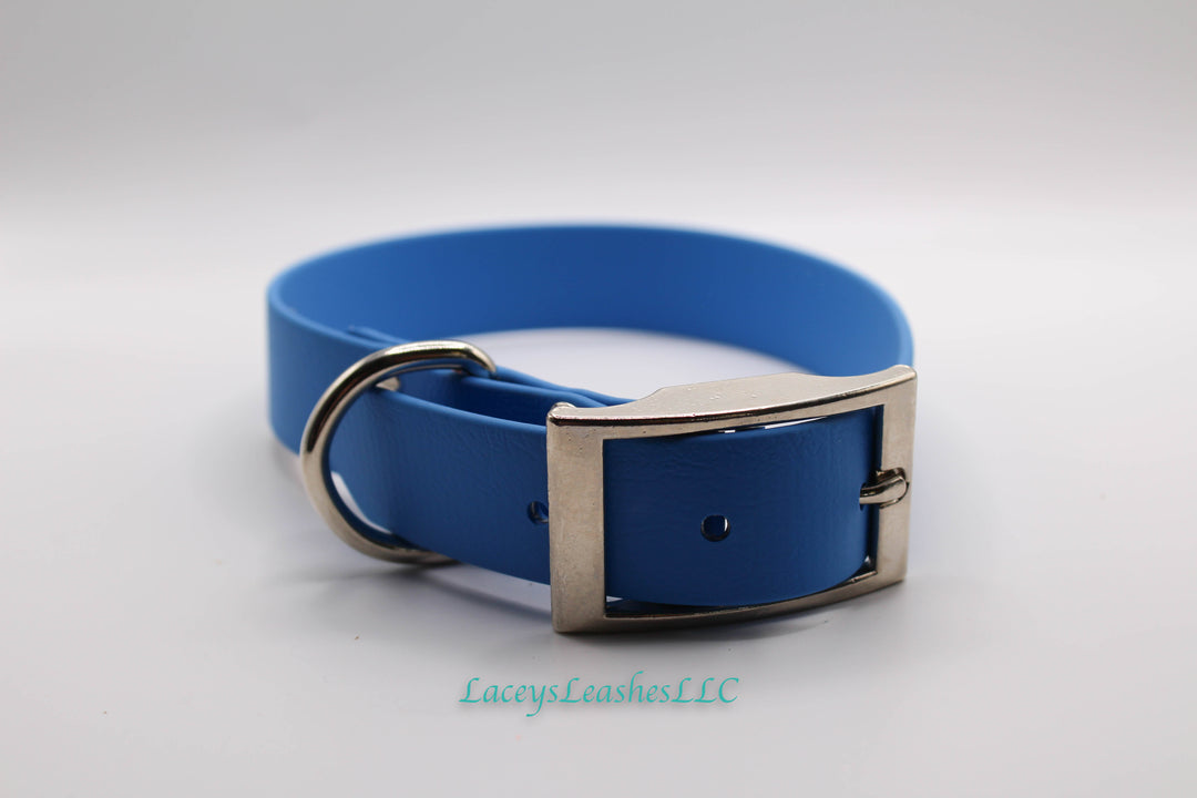 Pre Made Medium Superhero Blue Dog Collar